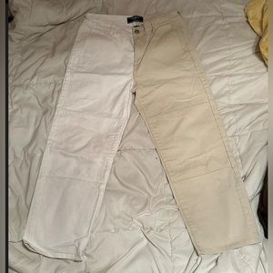 Men’s size 29 pants : half white half tan